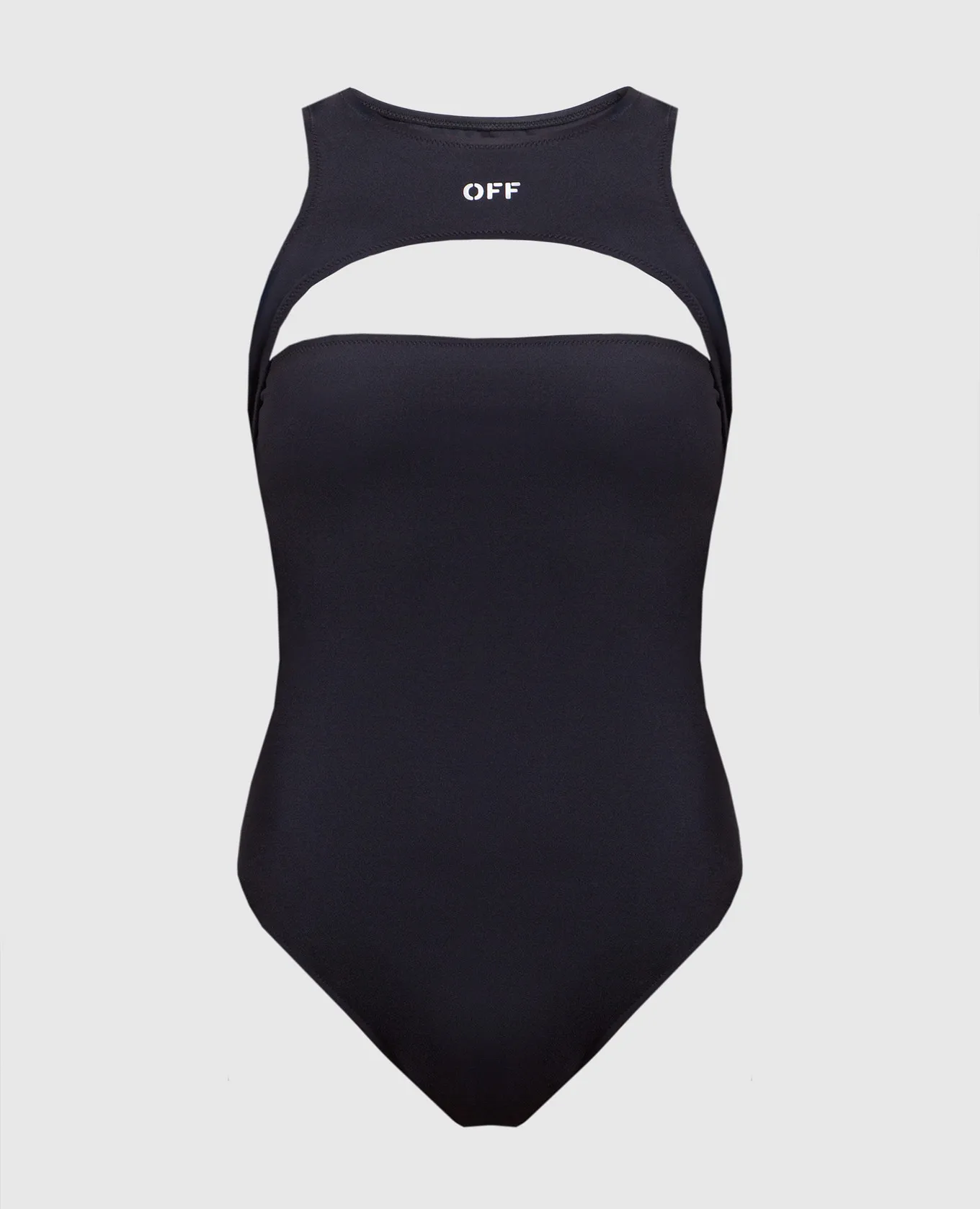BLACK SWIMSUIT WITH LOGO PRINT BY OFFWHITE