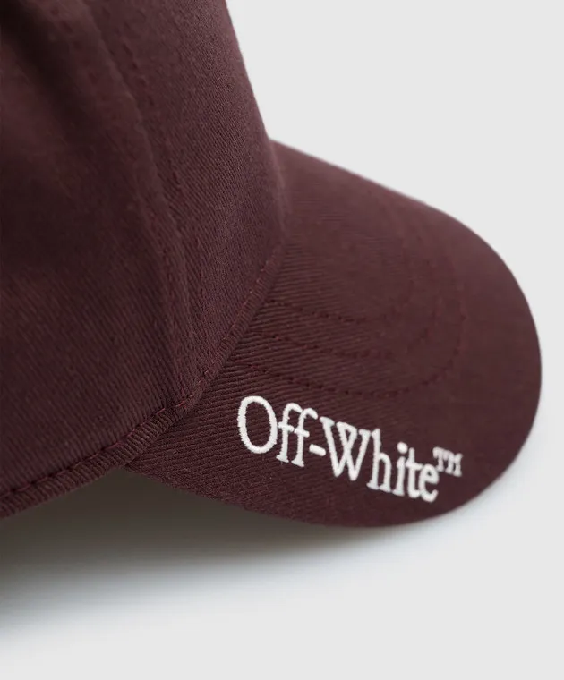 BURGUNDY LOGO EMBROIDERED CAP BY OFFWHITE