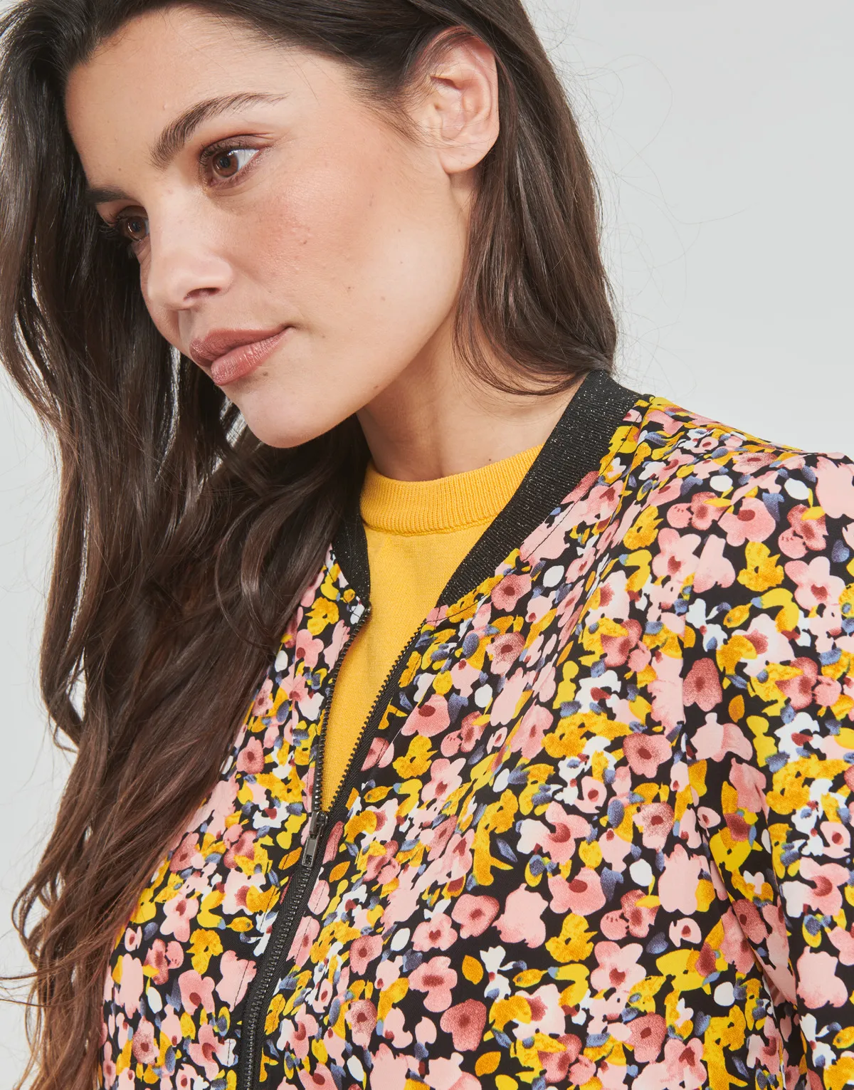 ONLY MUSTKNOW FASHION LONG SLEEVE LUREX BOMBER