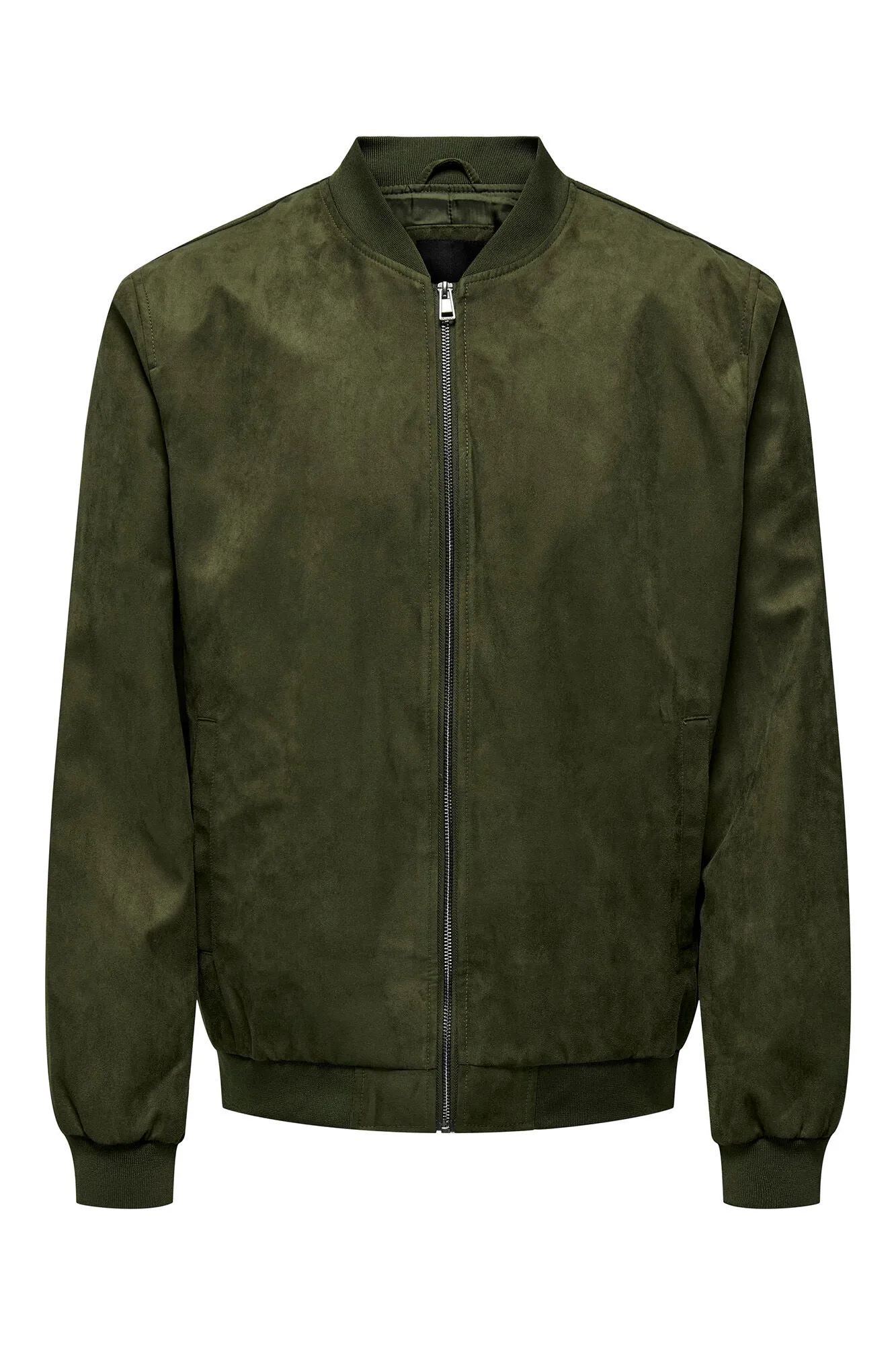 Only and Sons Men's Suede Bomber Jacket