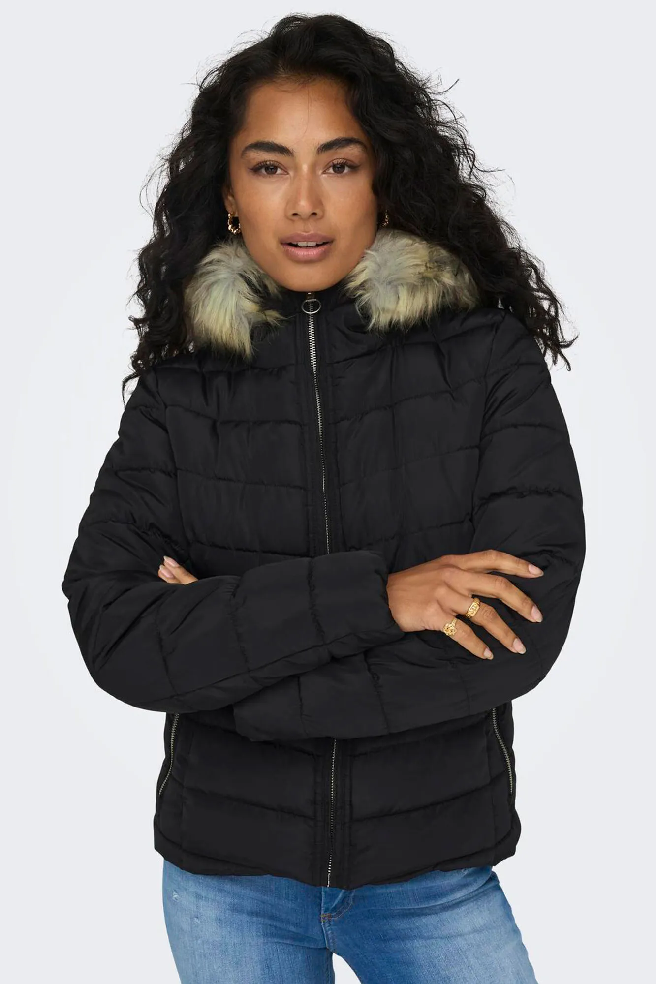 Only Hooded Jacket with Fur