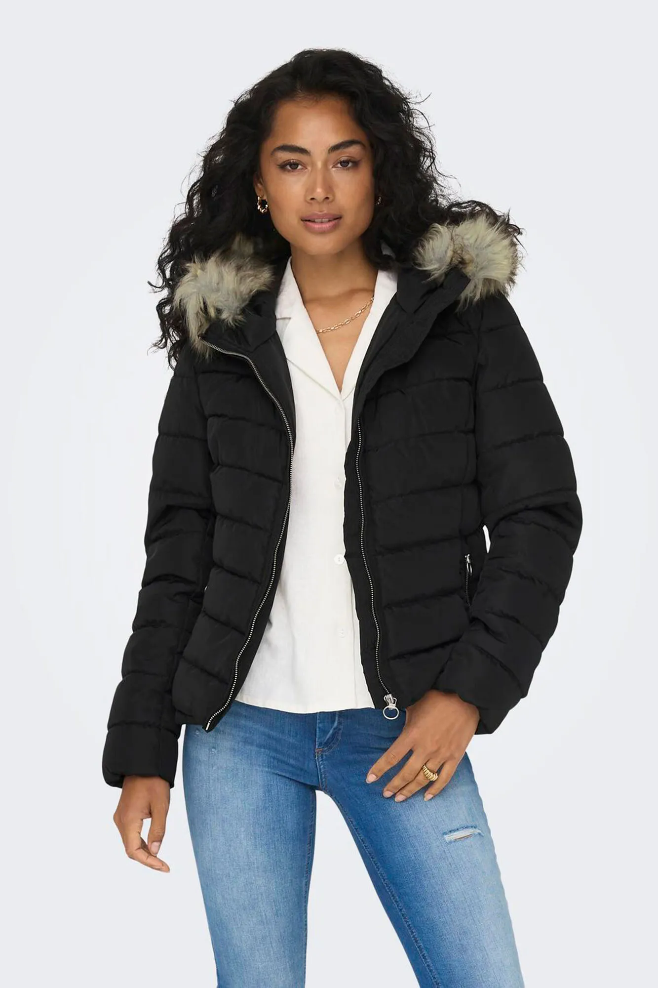 Only Hooded Jacket with Fur