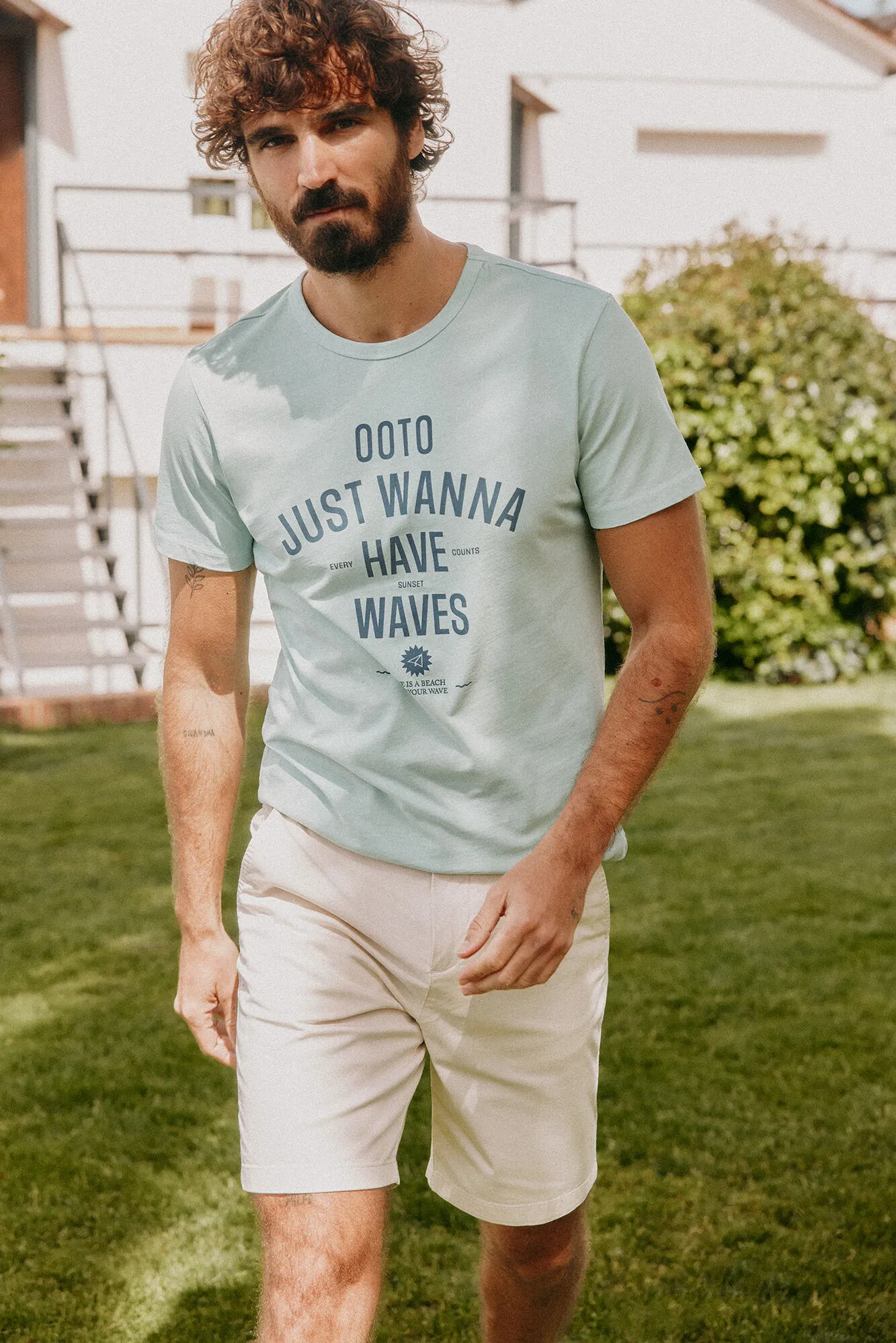 OOTO Embroidered Bermuda with OOTO Logo