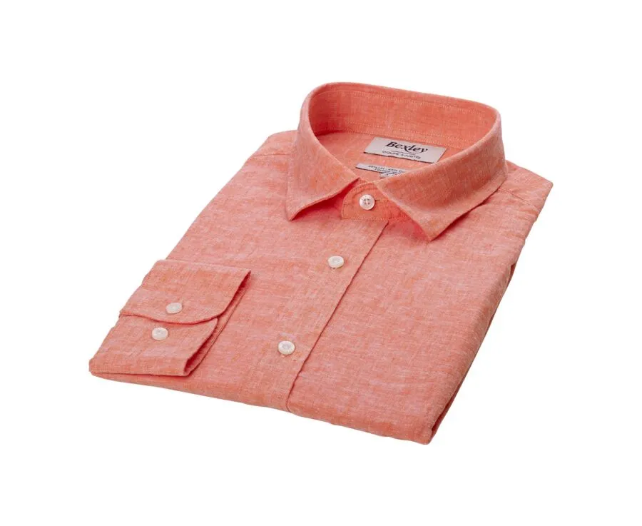 ORANGE CHAMBRAY LINEN SHIRT  SILBERT