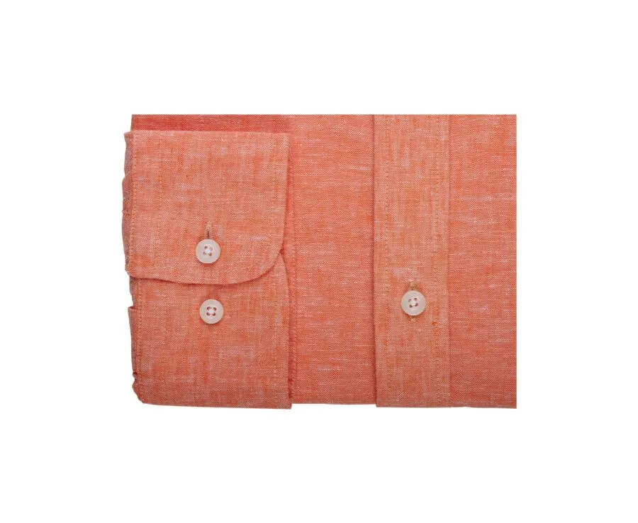 ORANGE CHAMBRAY LINEN SHIRT  SILBERT