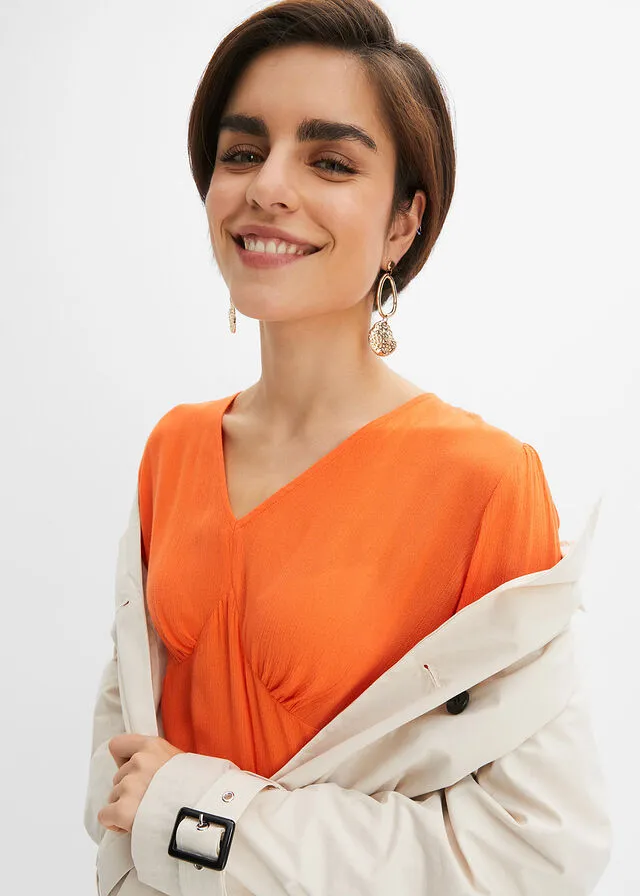 Orange warm blouse