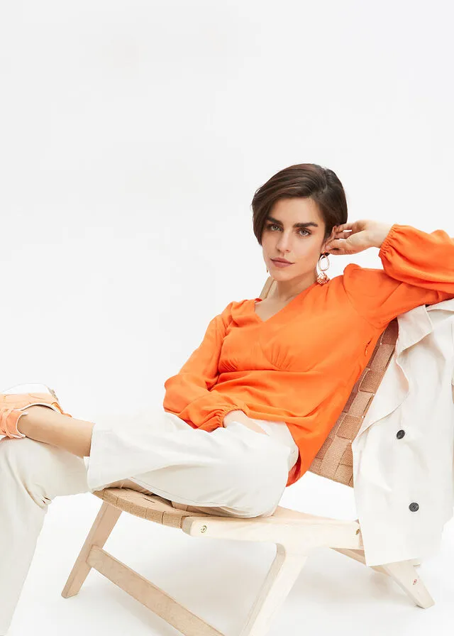 Orange warm blouse