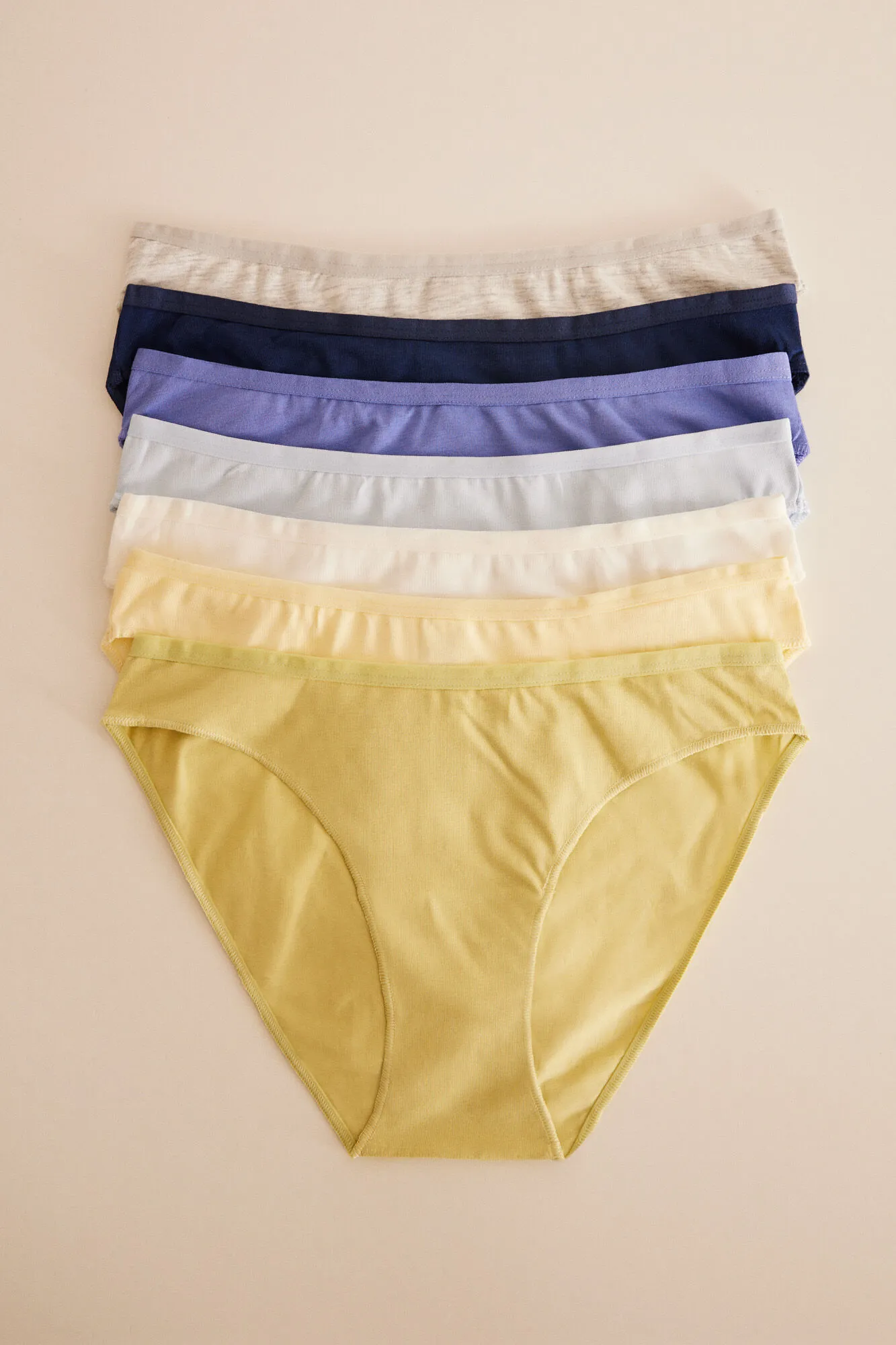 Pack 7 bragas clásicas algodón multicolor