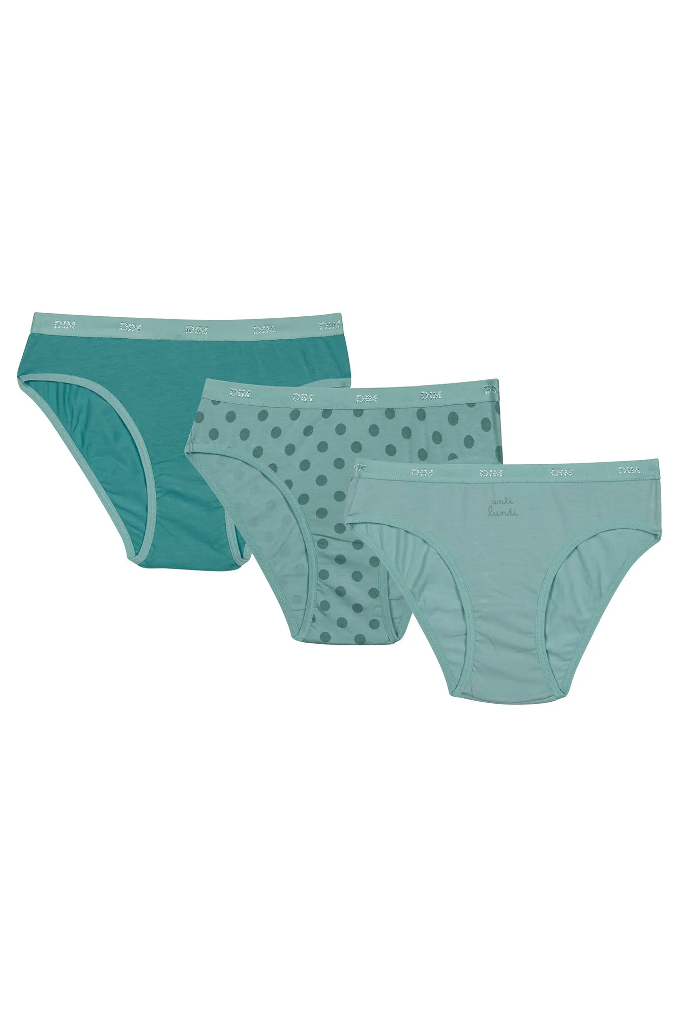 Pack de 3 bragas de niña estampadas con cintura elástica