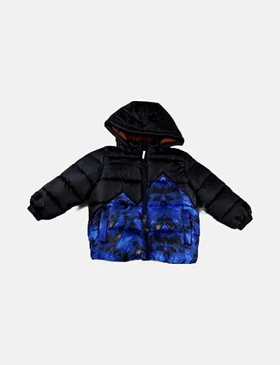 Padded Bicolor Print Jacket