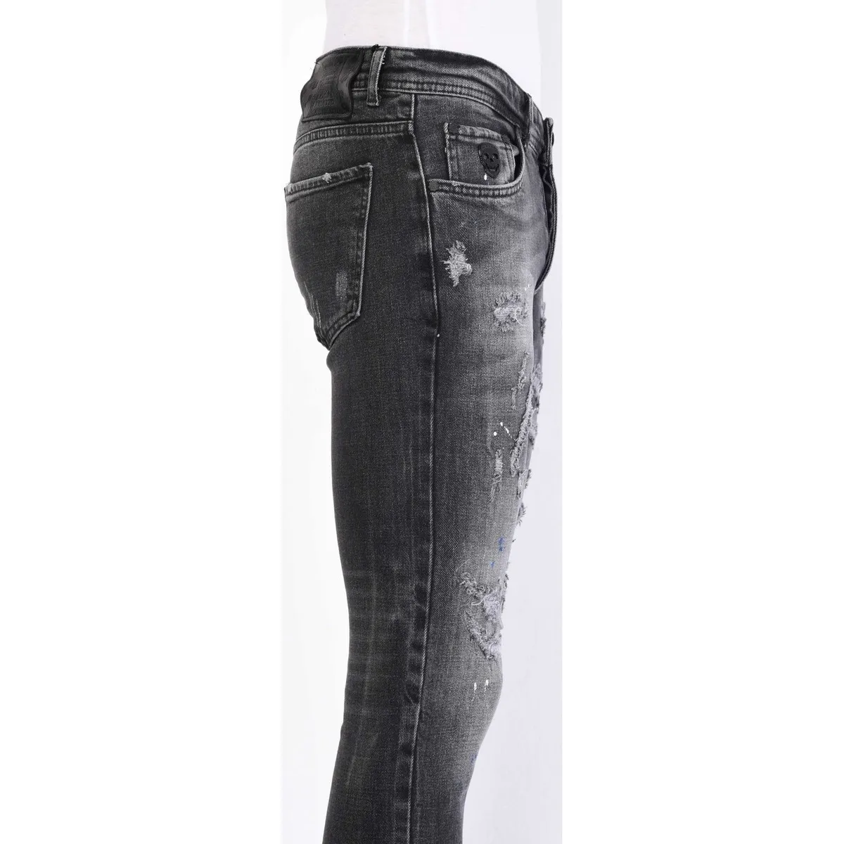 Paint Splatter Ripped Jeans