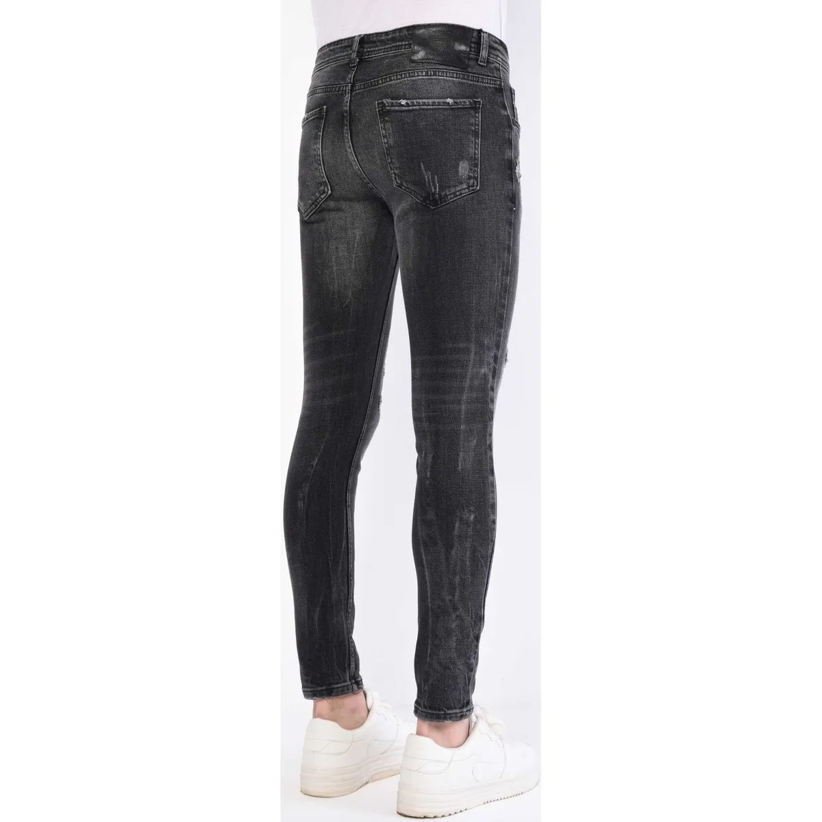 Paint Splatter Ripped Jeans