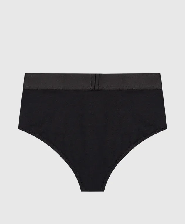 Black Logo Pattern Panties by Palm Angels