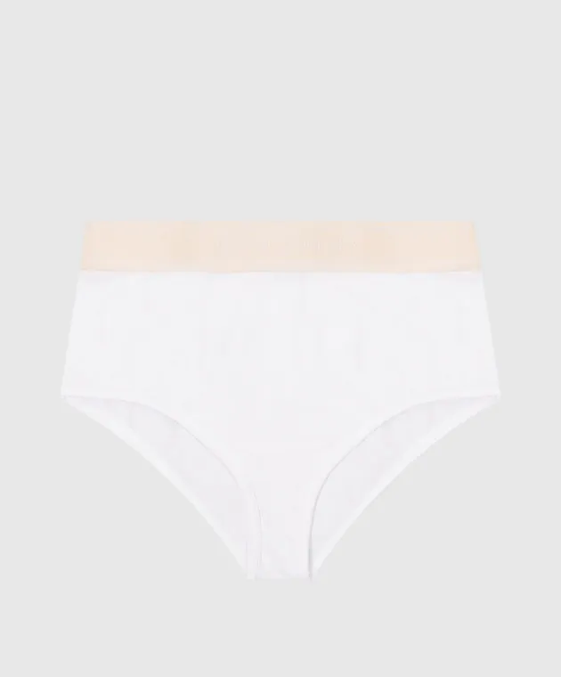 White Logo Pattern Panties by Palm Angels