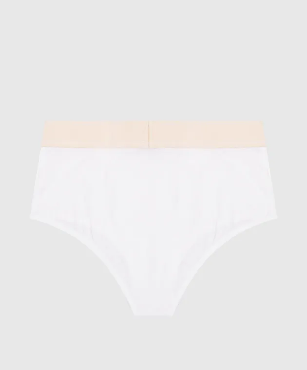 White Logo Pattern Panties by Palm Angels