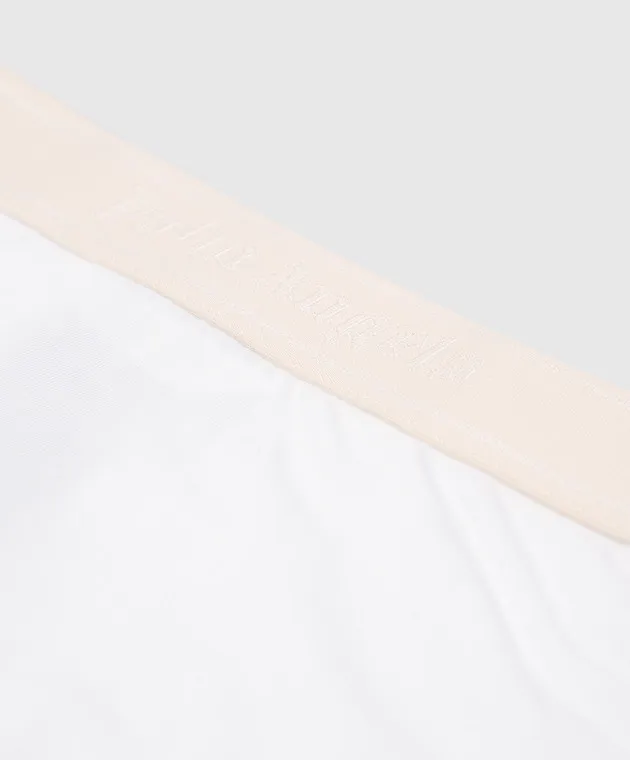 White Logo Pattern Panties by Palm Angels