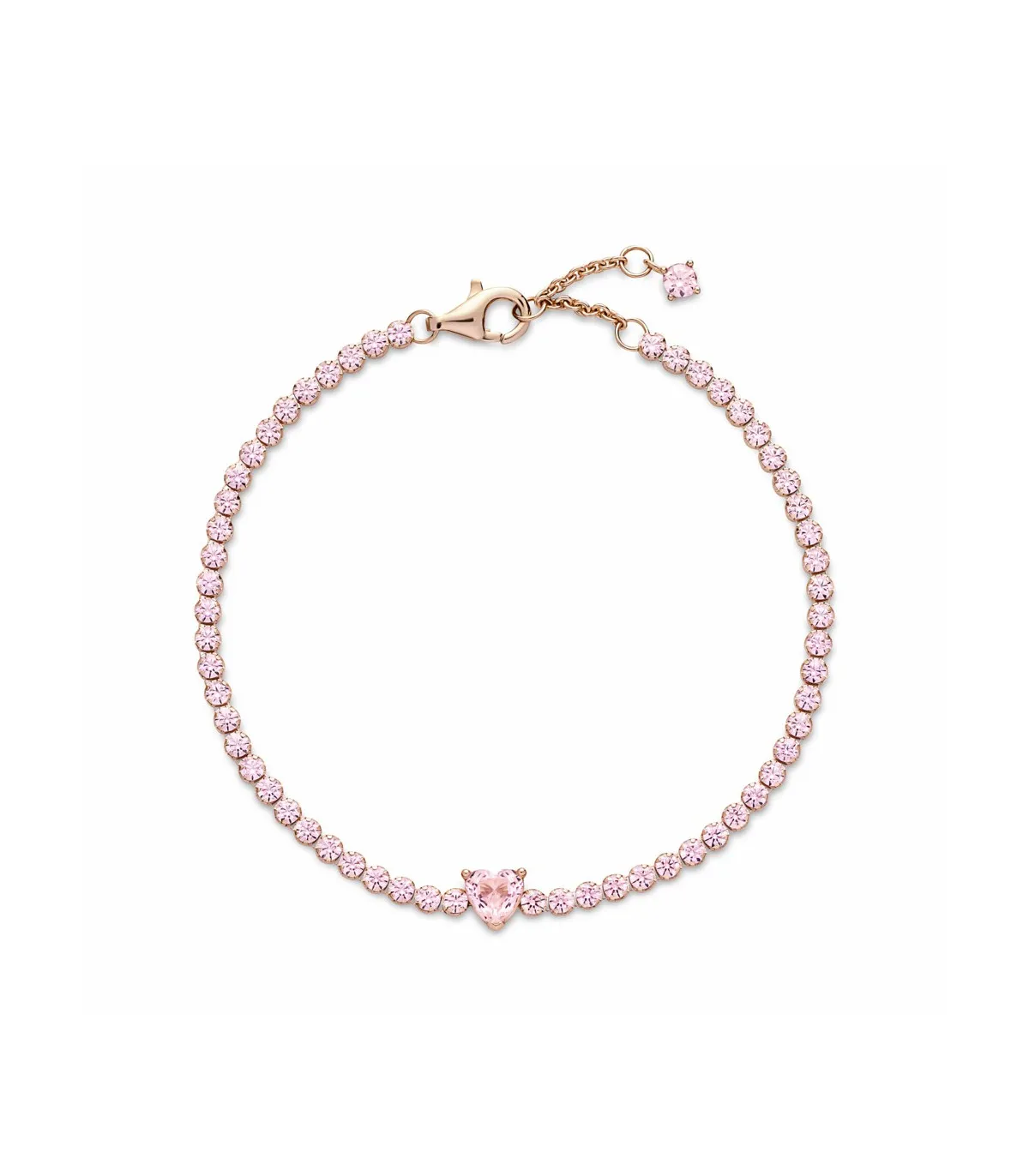 PANDORA ROSE HEART BRACELET WITH SHIMMERING STONE  580041C01