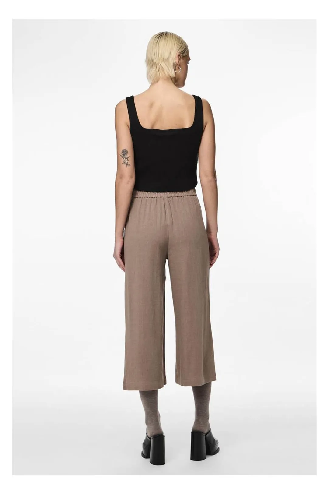PANTALÓN CULOT LINO PCVINSTY TAUPE