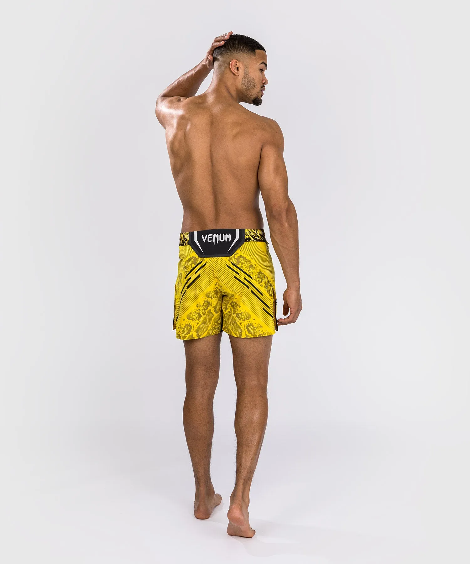 UFC Adrenaline by Venum Personalized Authentic Fight Night Yellow Shorts Men's Short Cut
