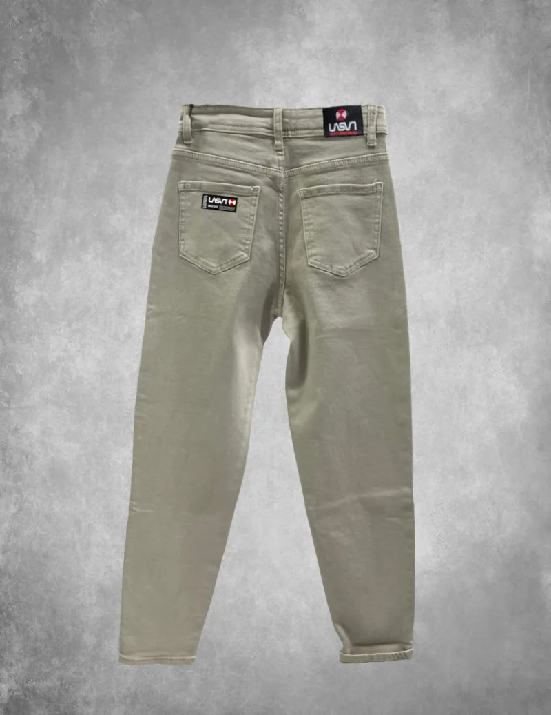 Beige MOM Fit Women's Pants Lasal