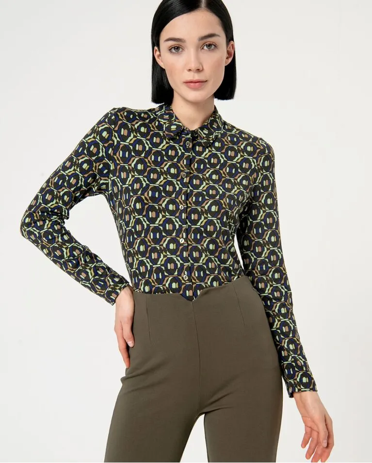 Pantalón Punto Flare Caqui
