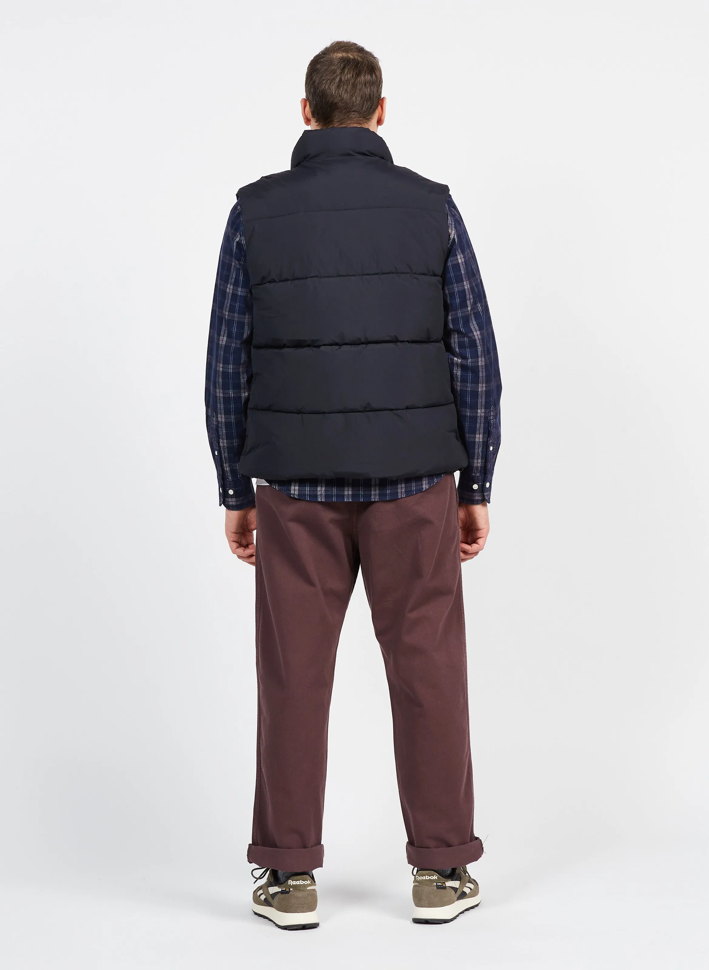 Pantalón recto de algodón orgánico en violeta