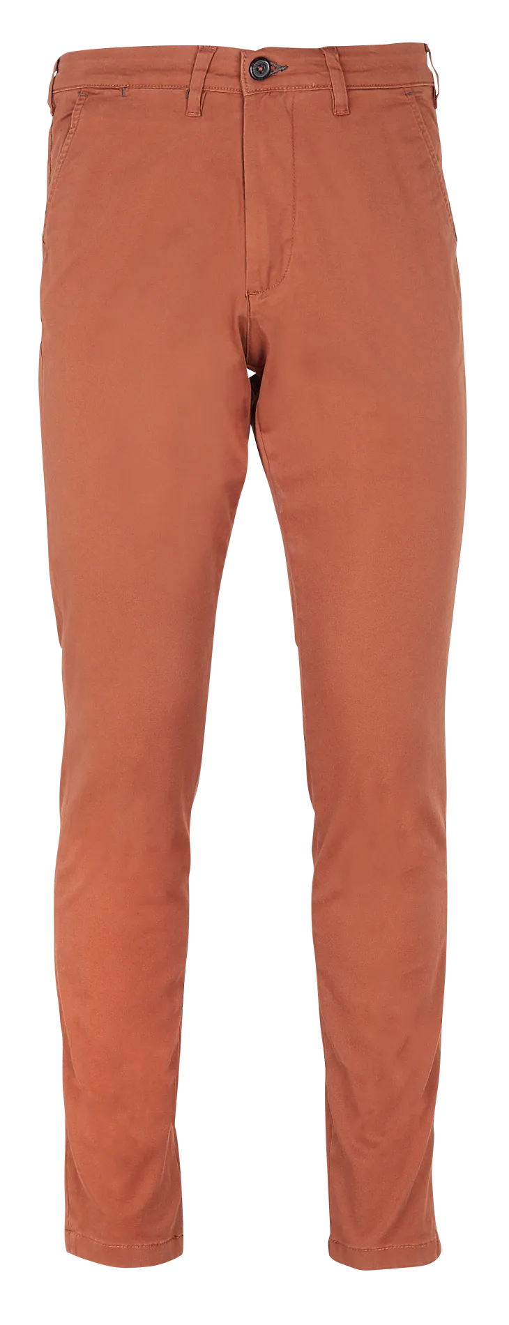 Pantalón slim de algodón orgánico en marron