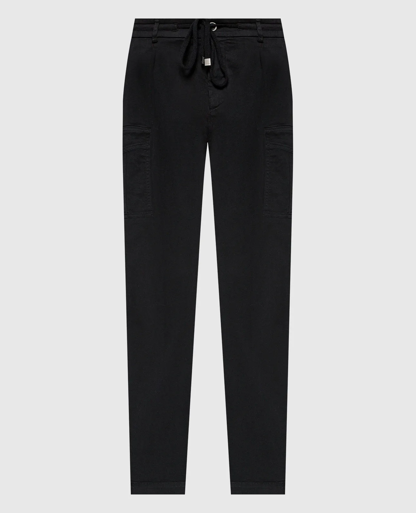 Blue Cargo Pants with Logo by Peserico