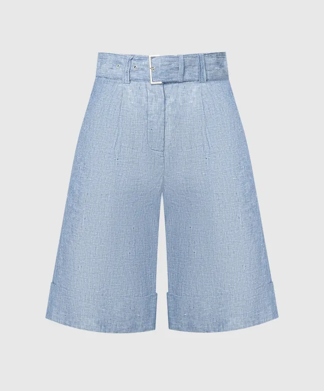 Peserico Blue Linen Shorts