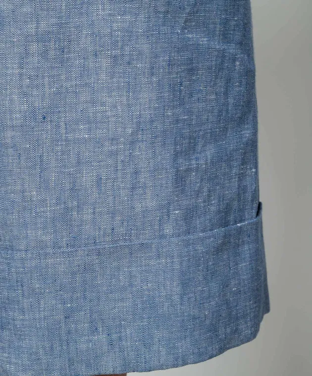 Peserico Blue Linen Shorts