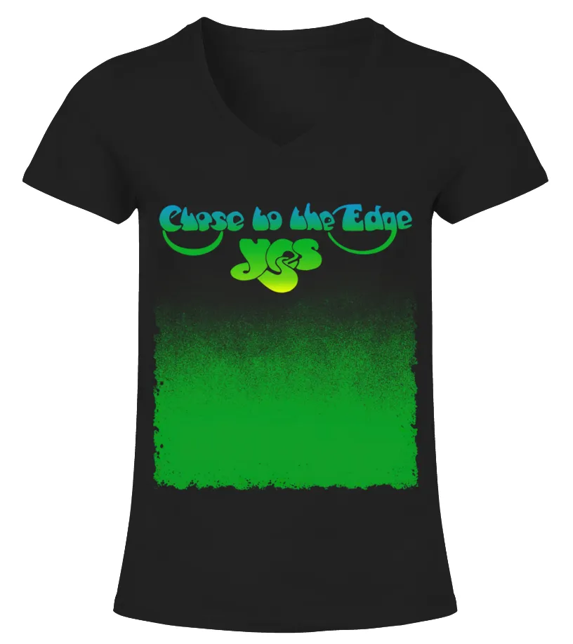 PGSRBK. YES BAND CLOSE TO THE EDGE VNECK WOMEN'S TSHIRT