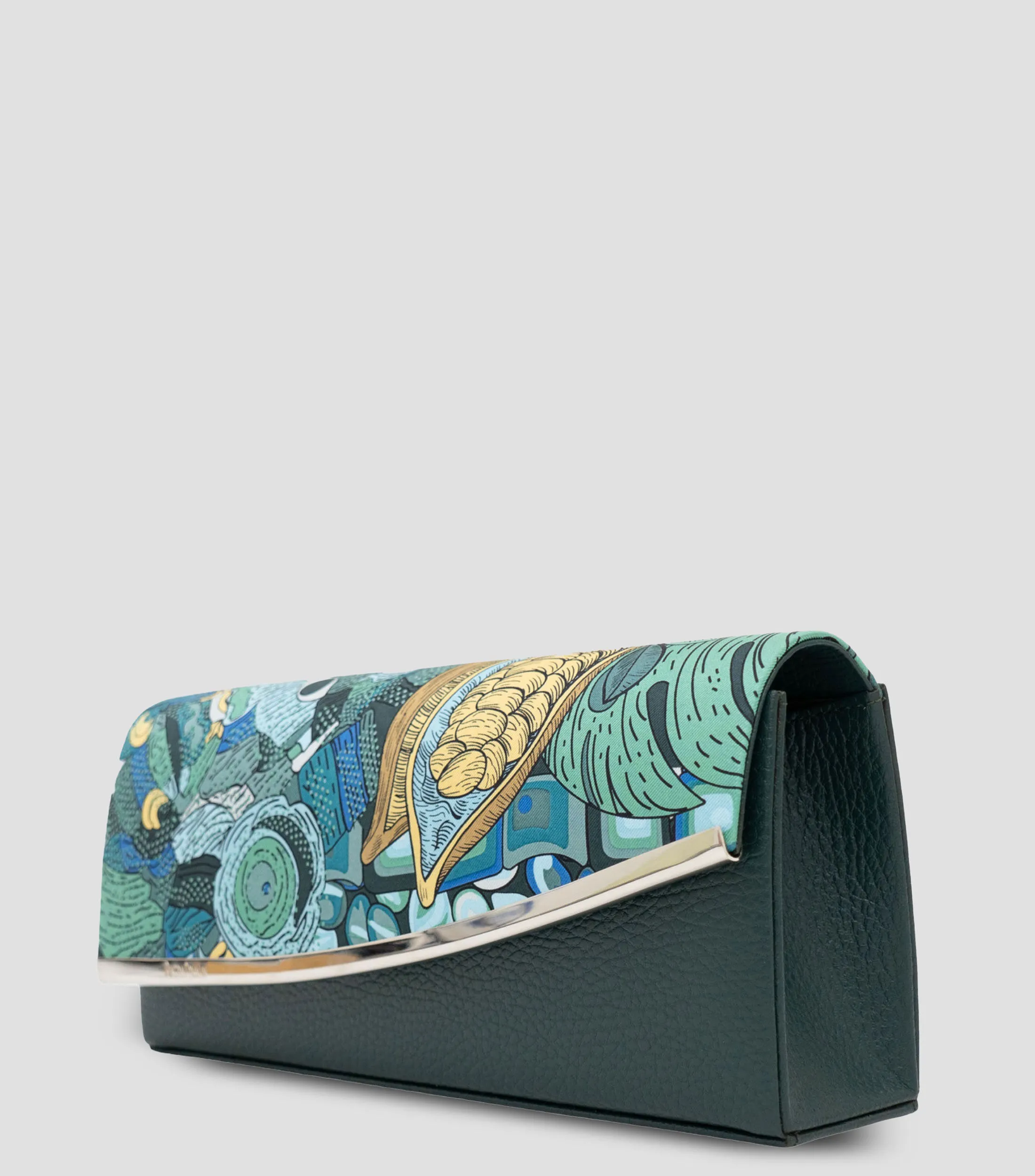 Pineda Covalin Bolso Clutch Akbal Máscara Jade Mujer