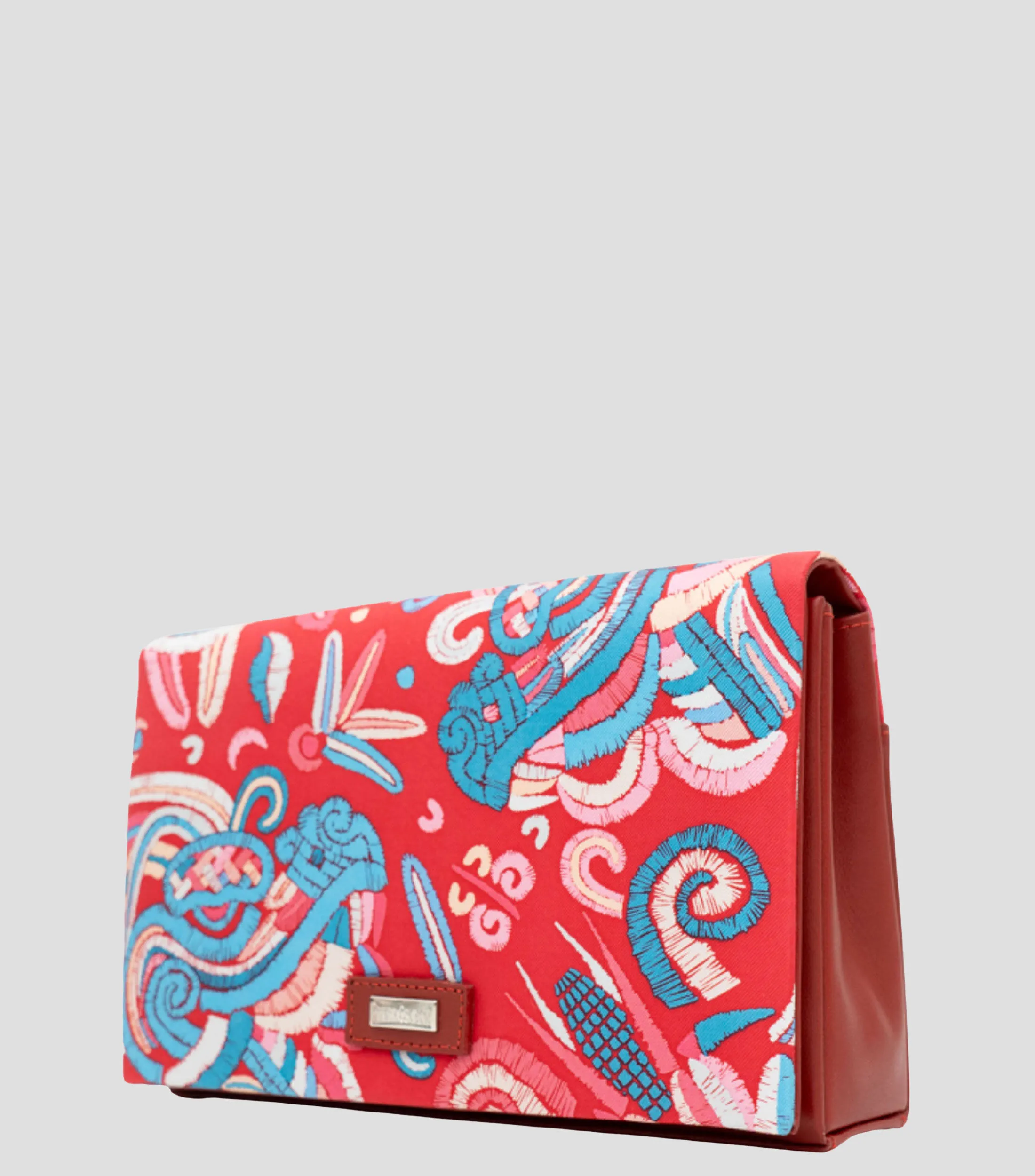 Pineda Covalin Bolso Clutch en Piel Hook Estampado Mujer