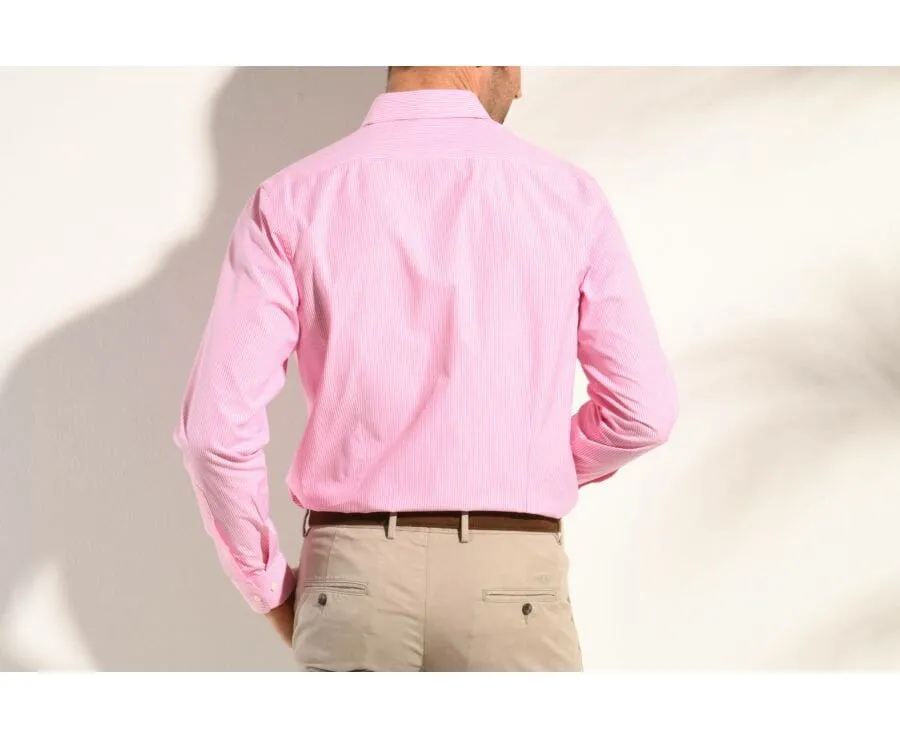 PINK AND WHITE STRIPED COTTON SHIRT  QUENTIN