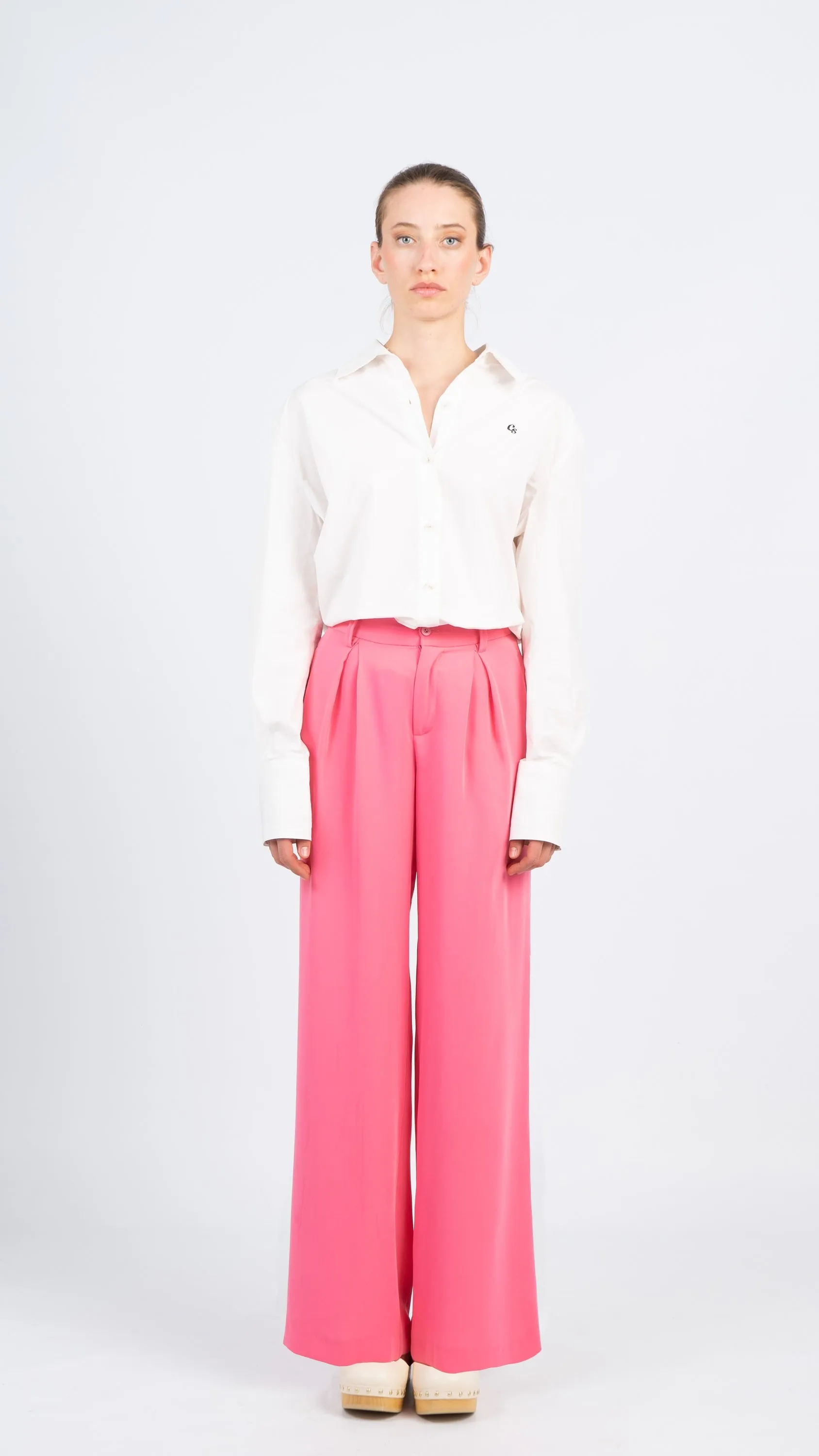 PINK SATIN PANTS: TOPRATED FASHION BOTTOMS IN PINK SATIN MATERIAL