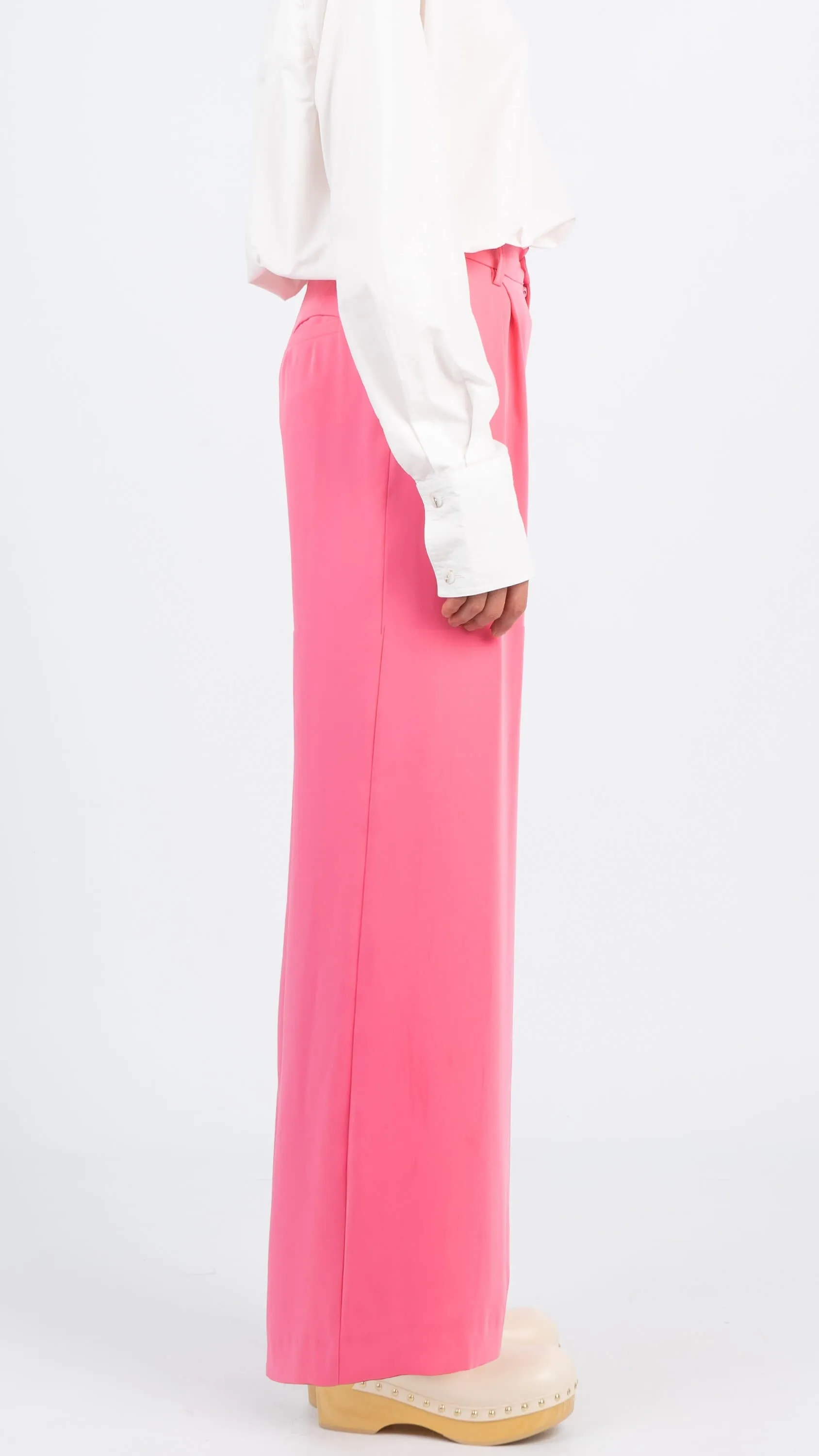 PINK SATIN PANTS: TOPRATED FASHION BOTTOMS IN PINK SATIN MATERIAL