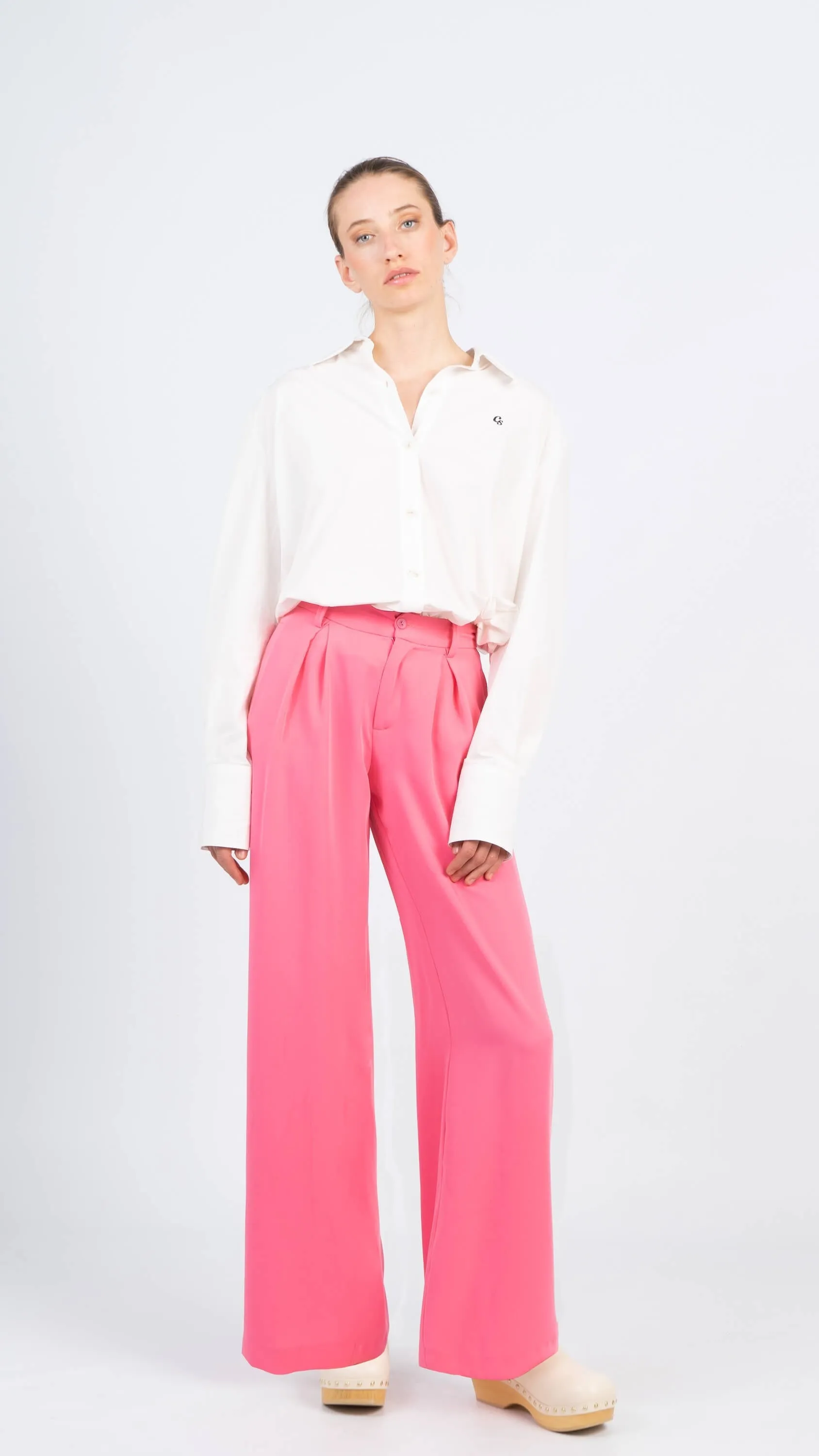 PINK SATIN PANTS: TOPRATED FASHION BOTTOMS IN PINK SATIN MATERIAL