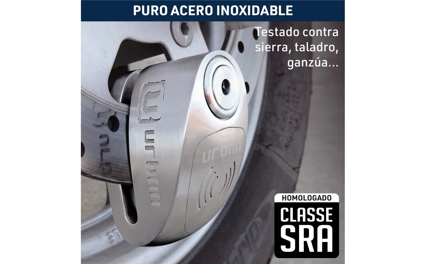 Pinza De Disco Urban Alarm Disc Lock Sra 10Mm Inox |UR910S|
