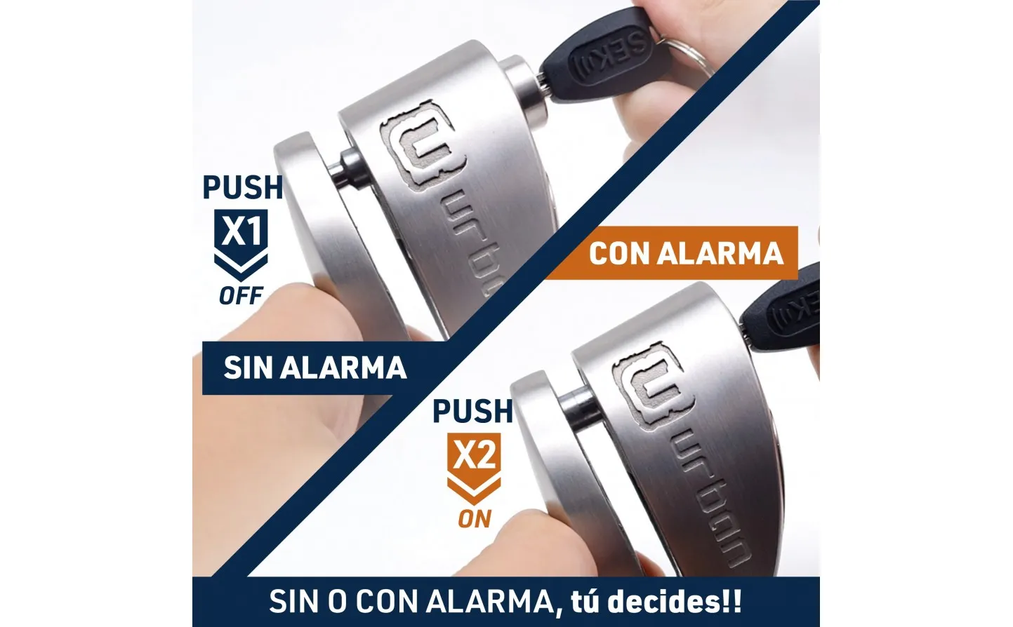 Pinza De Disco Urban Alarm Disc Lock Sra 10Mm Inox |UR910S|