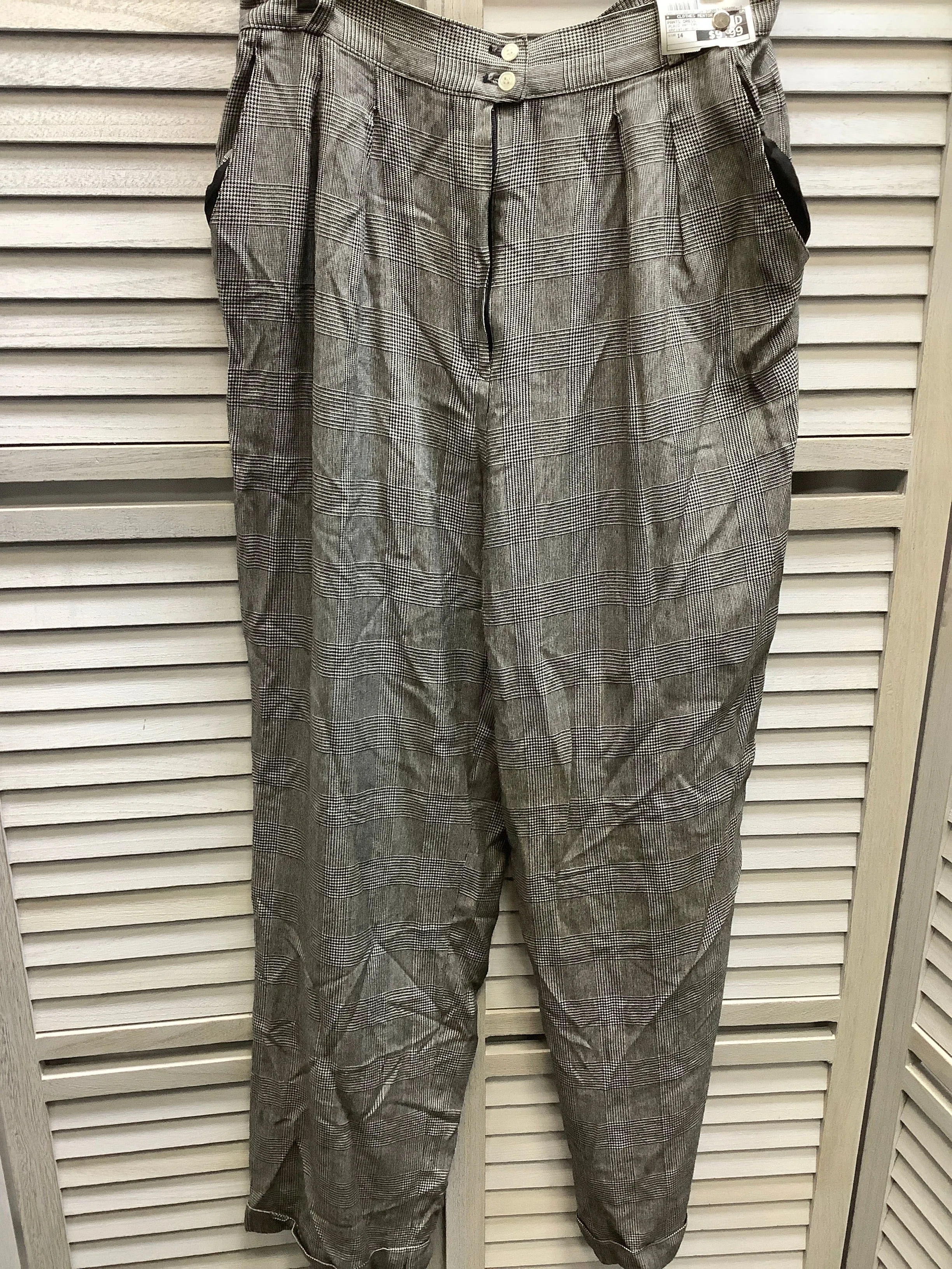 Plaid Pants Dress Clothes Mentor, Size 14