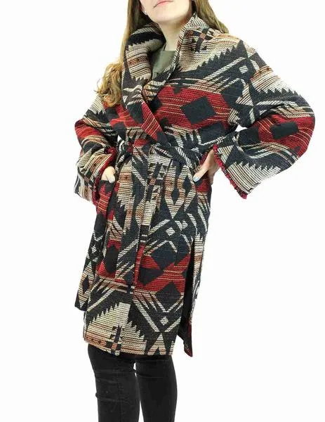 PRINTED ETHNIC KIMONOSTYLE JACKET