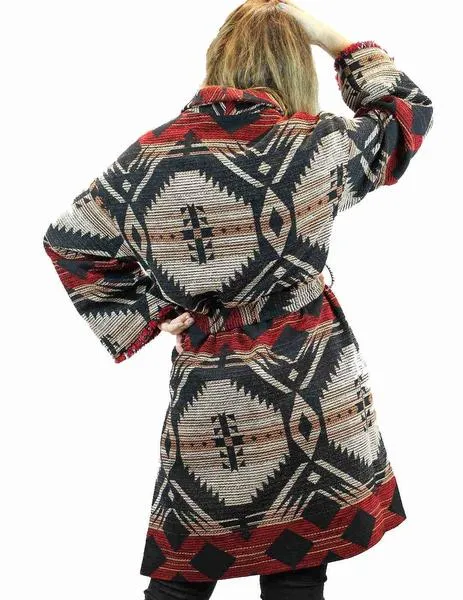 PRINTED ETHNIC KIMONOSTYLE JACKET