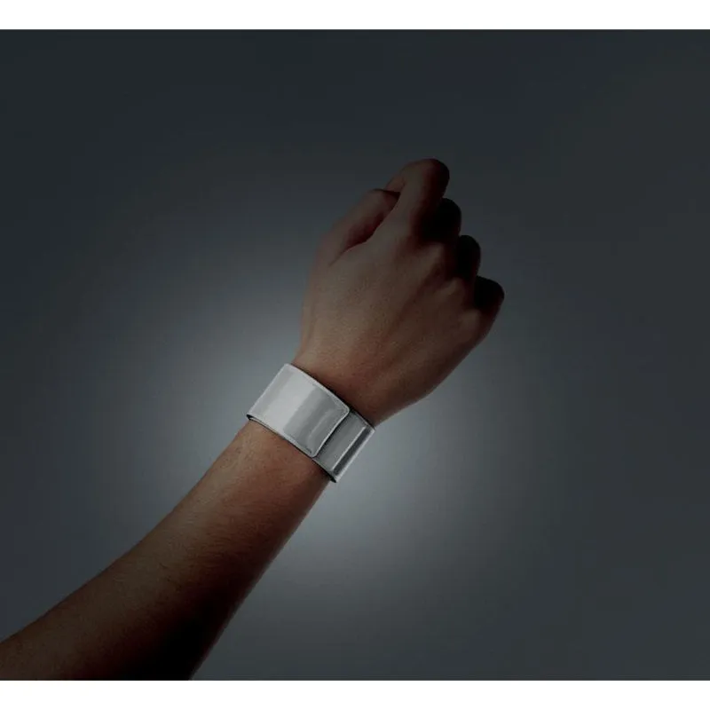 PROMOTIONAL FOLDABLE REFLECTIVE WRISTBAND ROLLUP