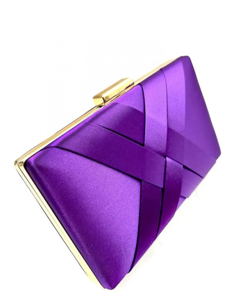 purple party bags for godmothers and wedding guests