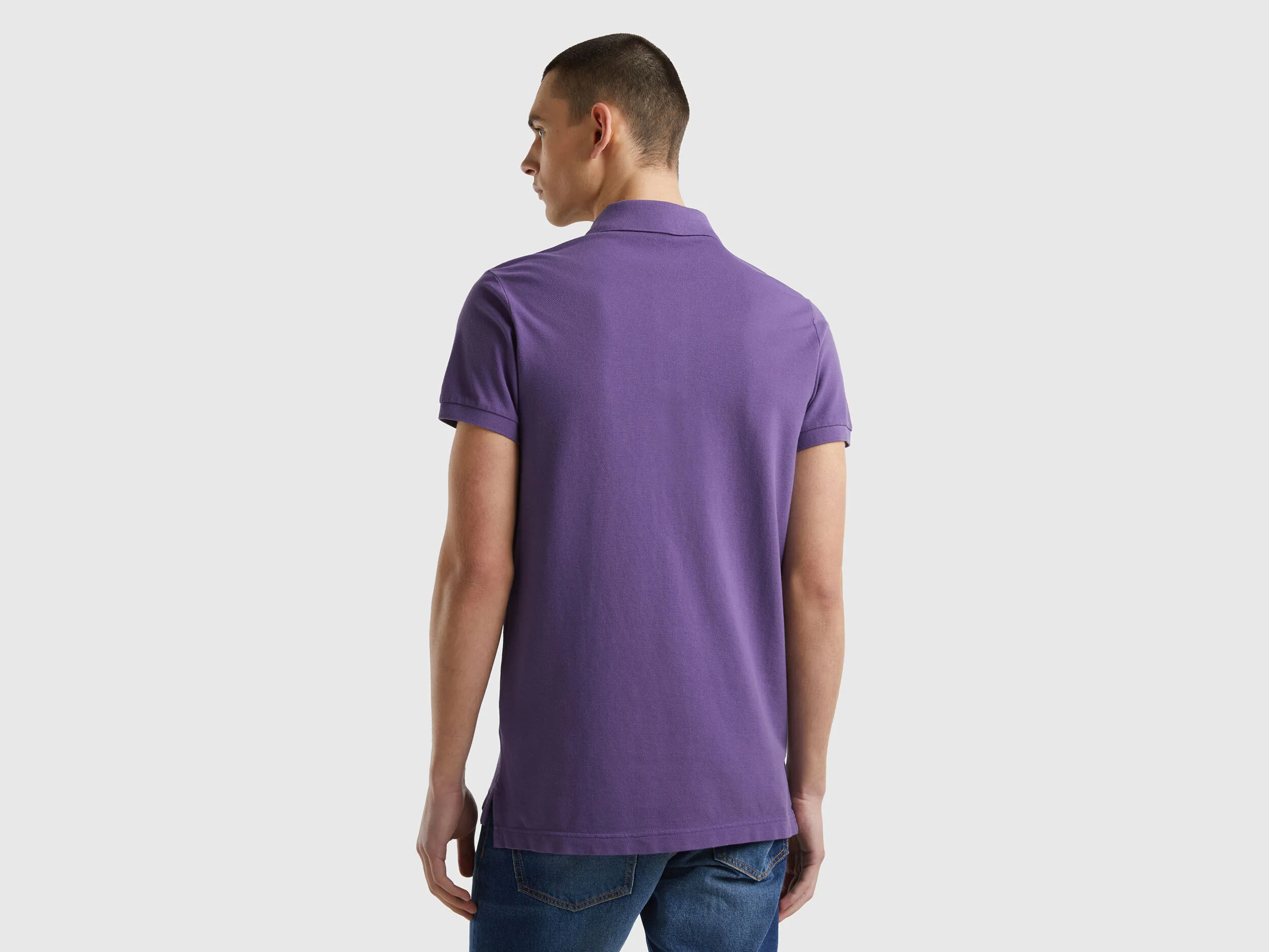 Purple slim fit polo
