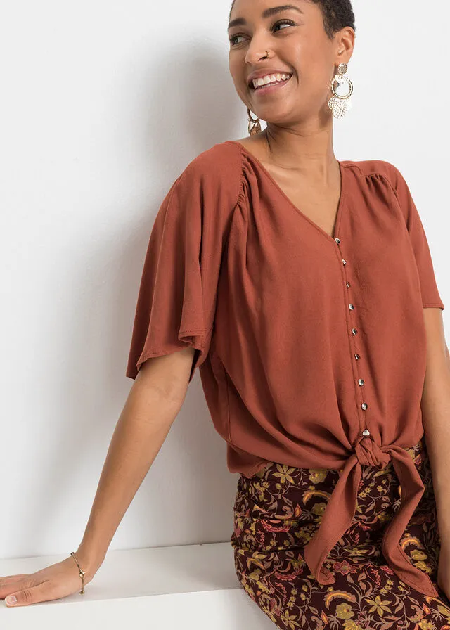 Red quartz blouse.