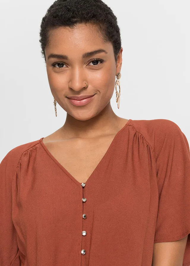Red quartz blouse.