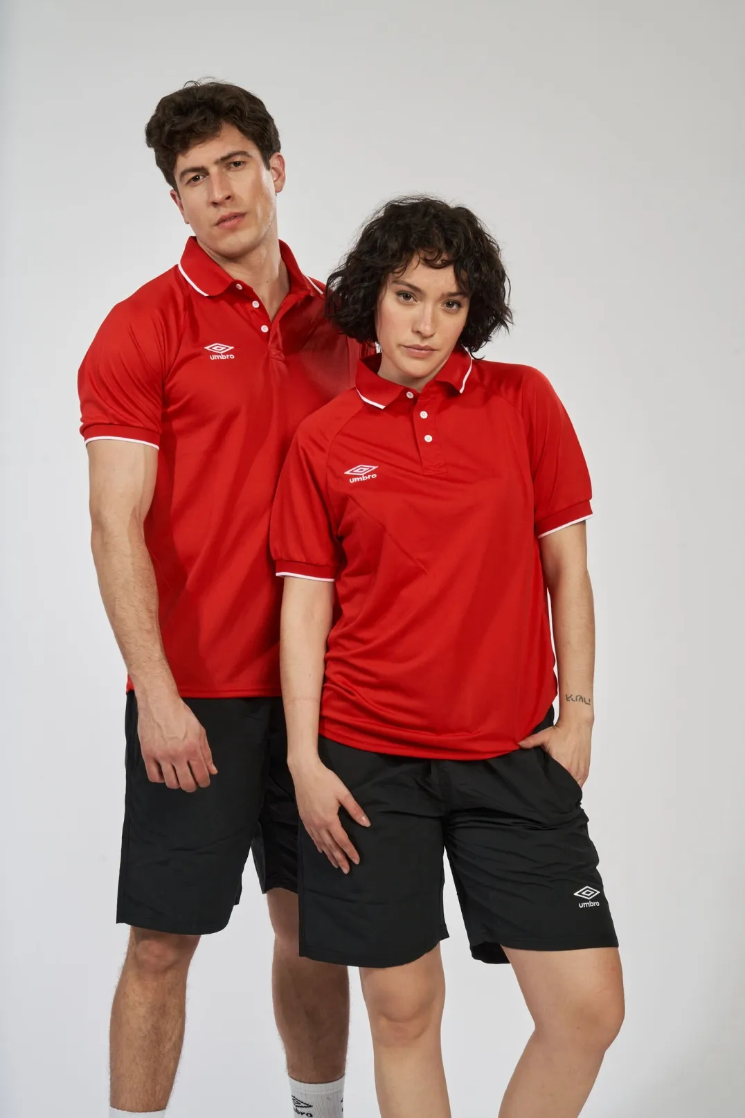 Red Umbro Polo