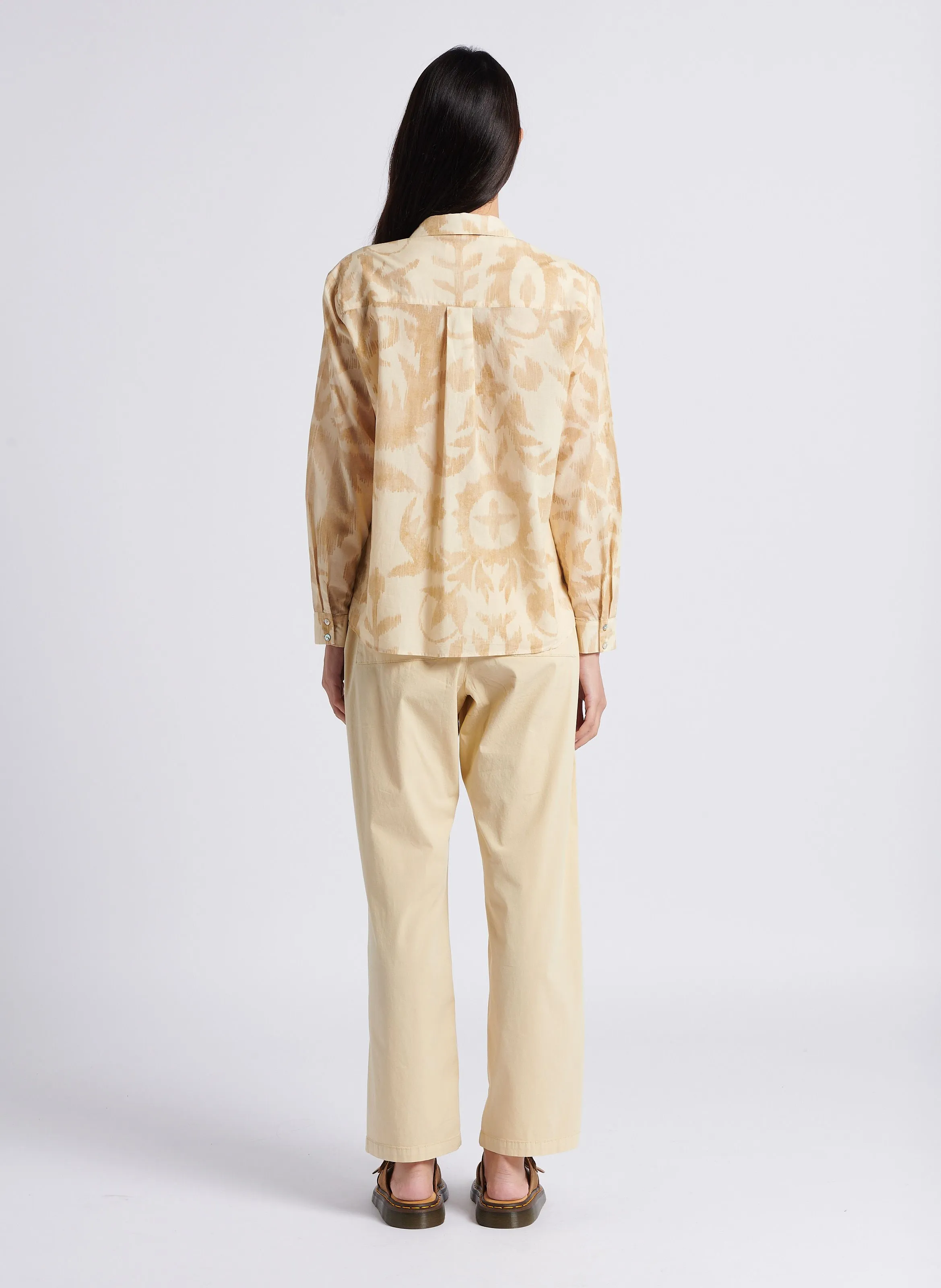 REIKO CAPRI  PANTALóN PARACAíDAS DE MEZCLA DE ALGODóN EN BEIGE