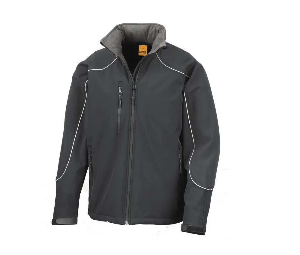 Result Softshell Hooded Black Black RS118
